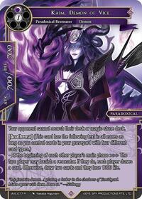 Kaim, Demon of Vice - Force of Will Attack on Velmardia trading card