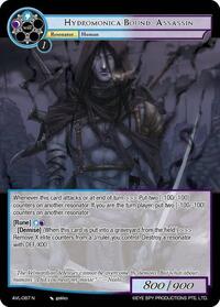 Hydromonica-Bound Assassin - Force of Will Attack on Velmardia trading card