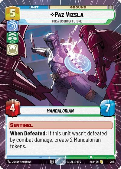 Paz Vizsla - For a Brighter Future (Hyperspace) card