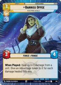 Barriss Offee - Redeeming Herself (Hyperspace) - Star Wars: Unlimited Ashes of the Empire trading card