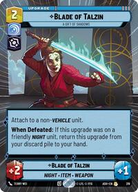 Blade of Talzin - A Gift of Shadows (Hyperspace) - Star Wars: Unlimited Ashes of the Empire trading card