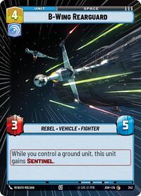 B-Wing Rearguard (Hyperspace) - Star Wars: Unlimited Ashes of the Empire trading card