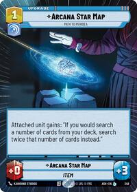 Arcana Star Map - Path to Peridea (Hyperspace) - Star Wars: Unlimited Ashes of the Empire trading card