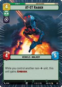 AT-ST Raider (Hyperspace) - Star Wars: Unlimited Ashes of the Empire trading card
