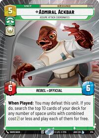 Admiral Ackbar - Assume Attack Coordinates (Hyperspace) - Star Wars: Unlimited Ashes of the Empire trading card
