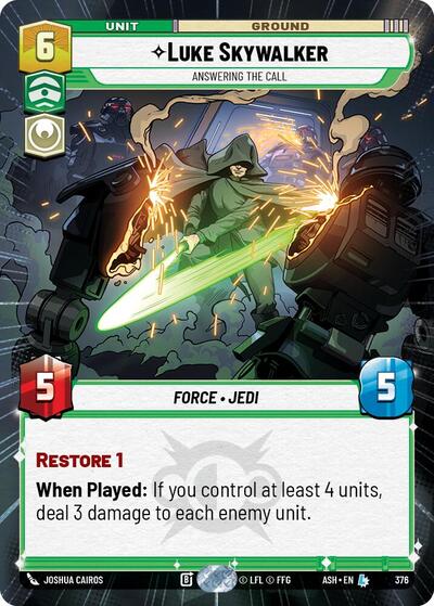 Luke Skywalker - Answering the Call (Hyperspace) card