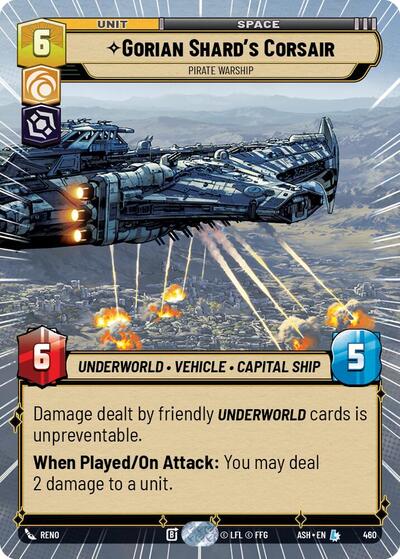 Gorian Shard's Corsair - Pirate Warship (Hyperspace) card