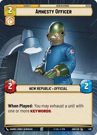 Amnesty Officer (Hyperspace) - Star Wars: Unlimited Ashes of the Empire trading card