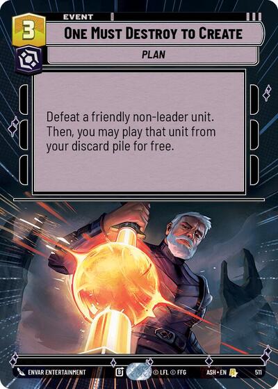 One Must Destroy to Create (Hyperspace) card