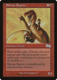 Shivan Raptor - Urza's Saga - Magic: The Gathering card