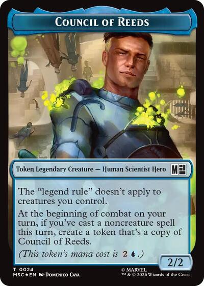 Council of Reeds 0024 Merfolk 0024 Double Sided Token Surge Foil
