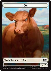 Ox (023) // Construct (030) Double-Sided Token (Surge Foil)