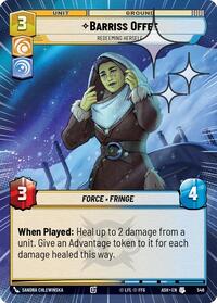 Barriss Offee - Redeeming Herself (Hyperspace Foil) - Star Wars: Unlimited Ashes of the Empire trading card