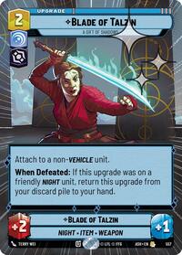 Blade of Talzin - A Gift of Shadows (Hyperspace Foil) - Star Wars: Unlimited Ashes of the Empire trading card