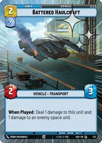 Battered Haulcraft (Hyperspace Foil) - Star Wars: Unlimited Ashes of the Empire trading card
