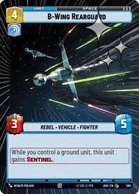 B-Wing Rearguard (Hyperspace Foil) - Star Wars: Unlimited Ashes of the Empire trading card