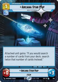 Arcana Star Map - Path to Peridea (Hyperspace Foil) - Star Wars: Unlimited Ashes of the Empire trading card