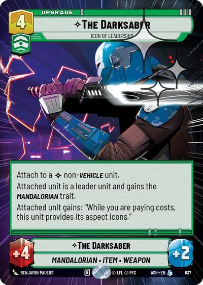 The Darksaber - Icon of Leadership (Hyperspace Foil) card