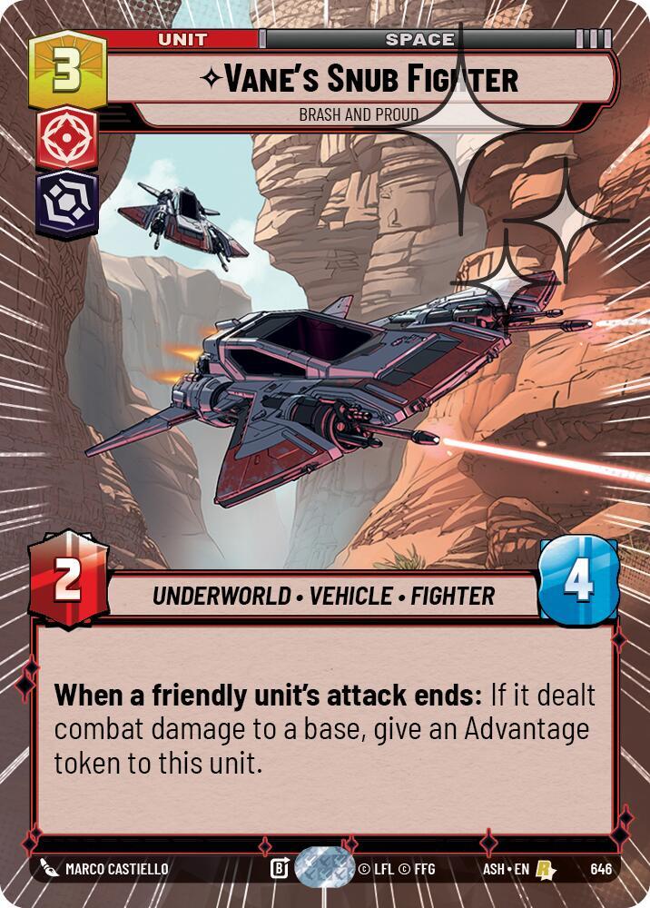 Vane's Snub Fighter - Brash and Proud (Hyperspace Foil) - Ashes of