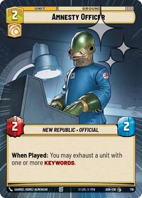 Amnesty Officer (Hyperspace Foil) - Star Wars: Unlimited Ashes of the Empire trading card