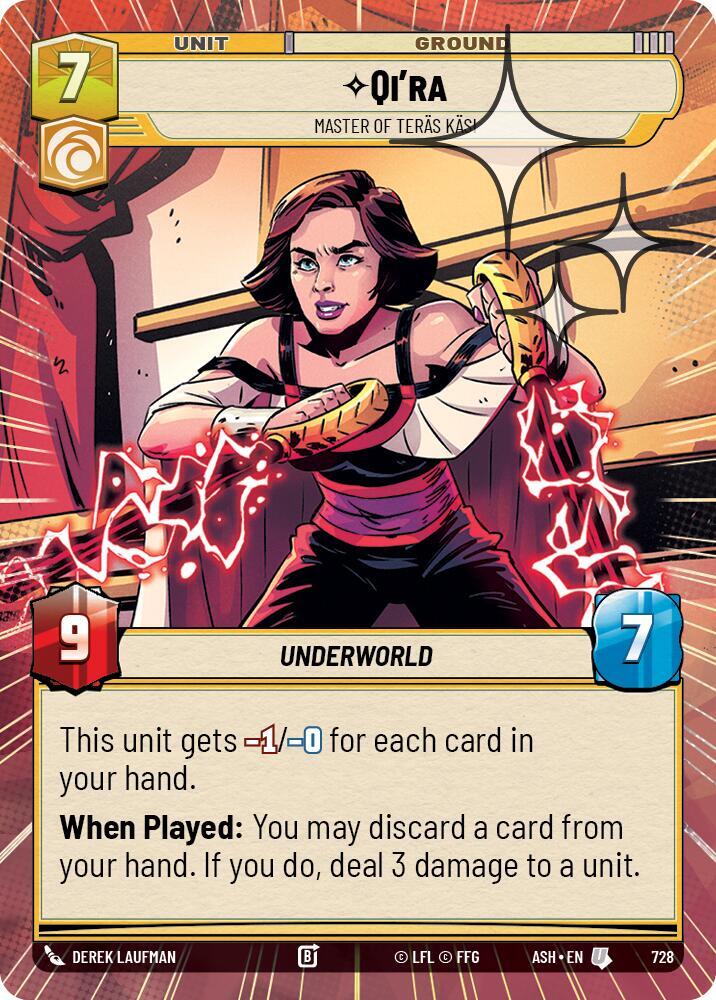 Qi'ra - Master of Teras Kasi (Hyperspace Foil) - Ashes of the