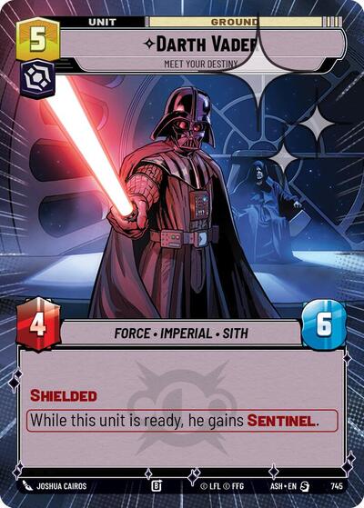Darth Vader - Meet Your Destiny (Hyperspace Foil) Ashes of the Empire Special Star Wars Unlimited card — value and price