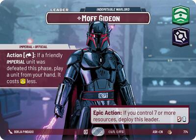 Moff Gideon - Indomitable Warlord (Showcase) Ashes of the Empire card price