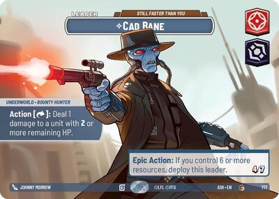 Cad Bane - Still Faster Than You (Showcase) Ashes of the Empire Common Star Wars Unlimited card — value and price