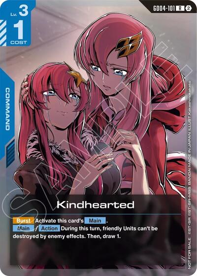 Kindhearted (Store Tournament Participation Pack 05) Gundam Promotional Cards Rare Gundam card — value and price