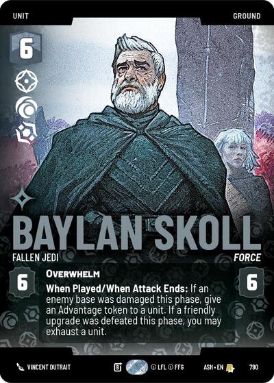 Baylan Skoll - Fallen Jedi (Prestige) Ashes of the Empire Rare Star Wars Unlimited card — value and price