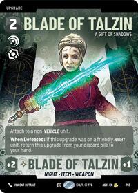 Blade of Talzin - A Gift of Shadows (Prestige) - Star Wars: Unlimited Ashes of the Empire trading card