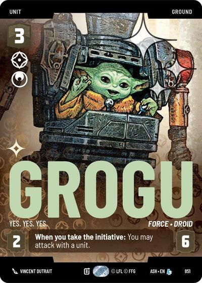 Grogu - Yes. Yes. Yes. (Prestige Foil) card