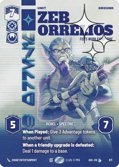 Zeb Orrelios - Fists Work Every Time (Prestige Foil) card