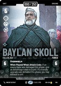 Baylan Skoll - Fallen Jedi (Serialized) - Star Wars: Unlimited Ashes of the Empire trading card