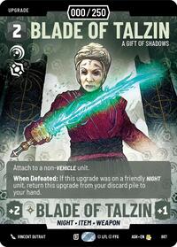 Blade of Talzin - A Gift of Shadows (Serialized) - Star Wars: Unlimited Ashes of the Empire trading card