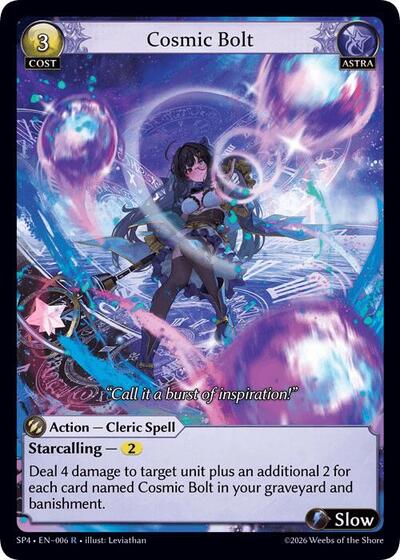 Cosmic Bolt — Foil Supporter Pack 4 Rare Grand Archive card — value and price