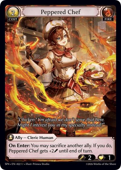 Peppered Chef — Foil Supporter Pack 4 Uncommon Grand Archive card — value and price