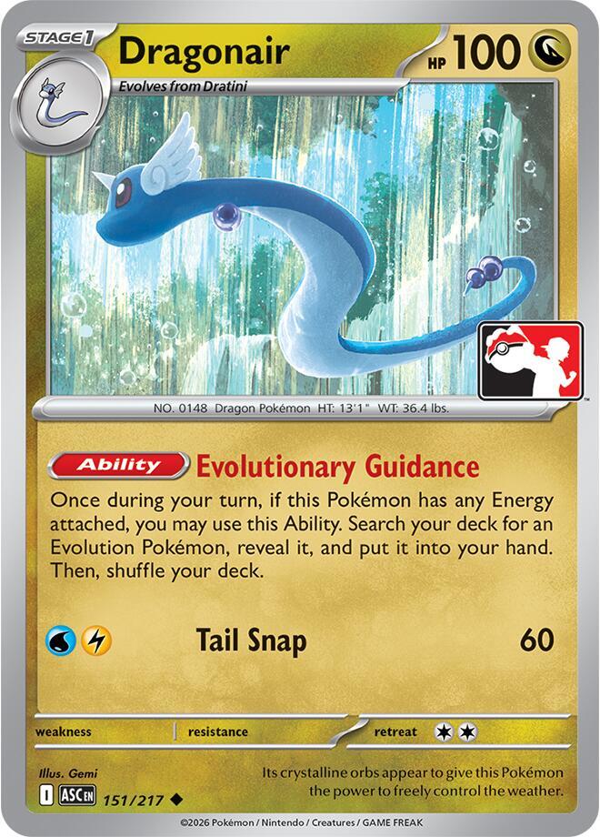 Dragonair - 151/217 - Prize Pack Series Cards - Pokemon