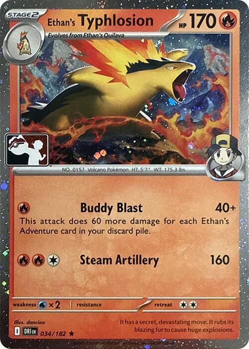 Ethan's Typhlosion - 034/182 (Cosmos Holo) 034/182 from Prize Pack Series Cards