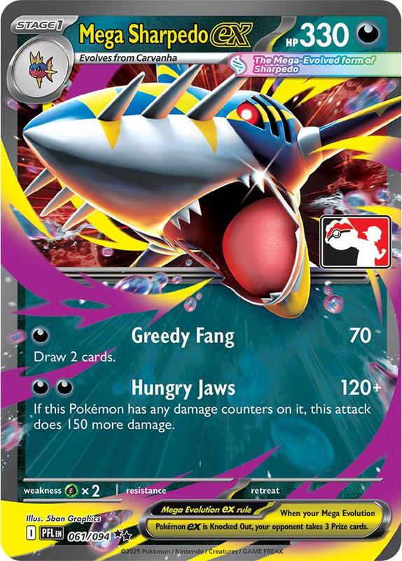 Mega Sharpedo ex 061/094 from Prize Pack Series Cards