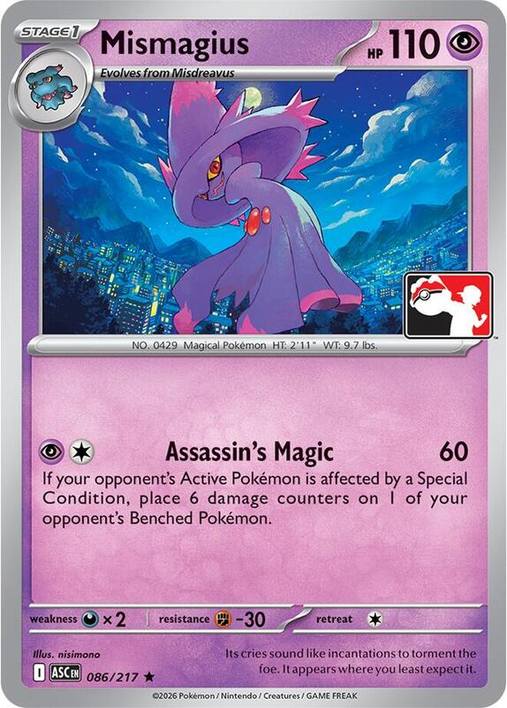 Mismagius 086/217 from Prize Pack Series Cards