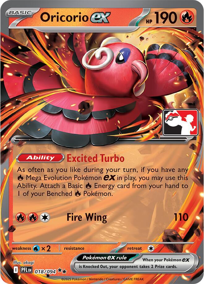 Oricorio ex - 018/094 - Prize Pack Series Cards - Pokemon