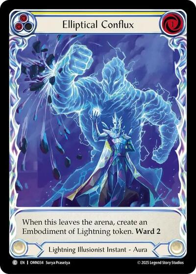 Elliptical Conflux (Extended Art) Omens of the Third Age Common Flesh and Blood card — value and price