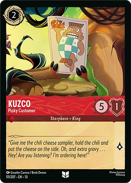 Kuzco — Picky Customer