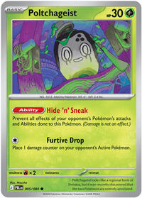 Poltchageist #005/084 from ME05: Pitch Black pre-release Pokemon card image