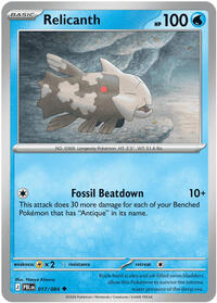 Relicanth #017/084 from ME05: Pitch Black pre-release Pokemon card image