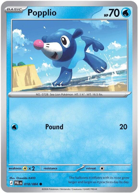 Popplio 018/084 from ME05: Pitch Black