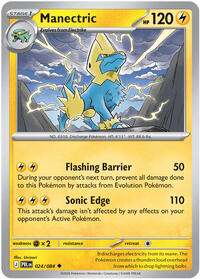 Manectric #024/084 from ME05: Pitch Black pre-release Pokemon card image