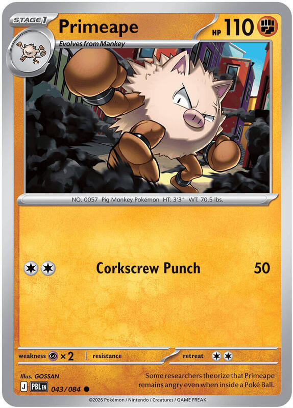Primeape 043/084 from ME05: Pitch Black
