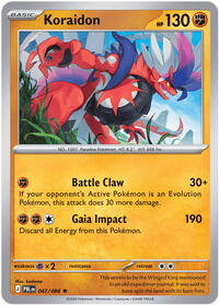 Koraidon #047/084 from ME05: Pitch Black pre-release Pokemon card image